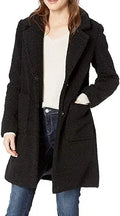 French Connection Faux Shearling Teddy Lapel Midi Coat - Timeless