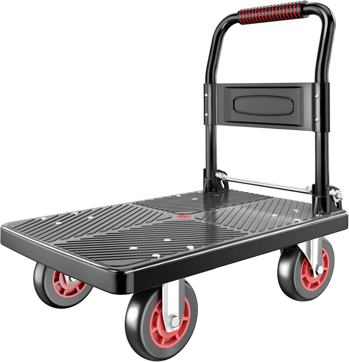 Upgraded Foldable Push Cart Dolly with 880 lbs Capacity