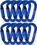 25KN D-Shaped Auto Locking Climbing Carabiner Clips - Large, 7075