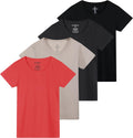 Women's Cotton Scoop Neck T-Shirt 4 Pack - Everyday Comfort Clothing