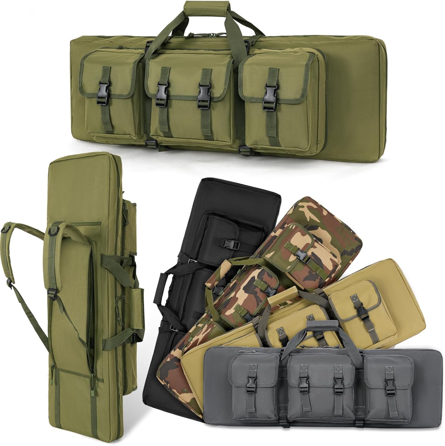 DULCE DOM Double Rifle Case Soft Bag for Firearm Storage