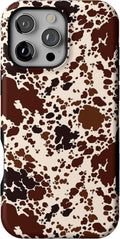 Casely iPhone 16 Pro Case Cowgirl Envy Cow Print - Bold Protection