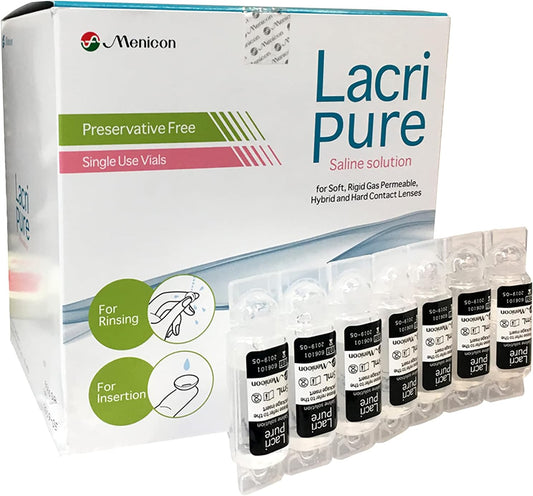 Menicon LacriPure Saline Contact Lens Solution for Rinse & Insertion