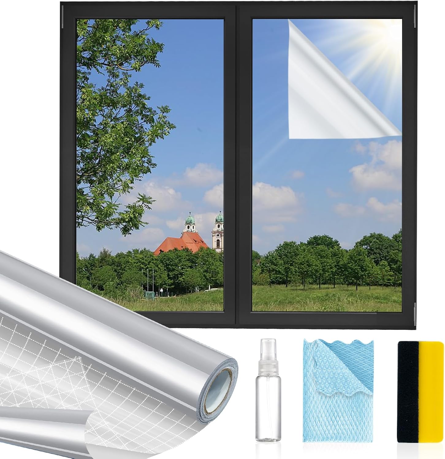 Window Privacy Film One Way for Daytime Privacy and UV Blocking