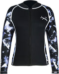 LayaTone Womens 3mm Wetsuit Top Long Sleeve - Warm Front Zipper