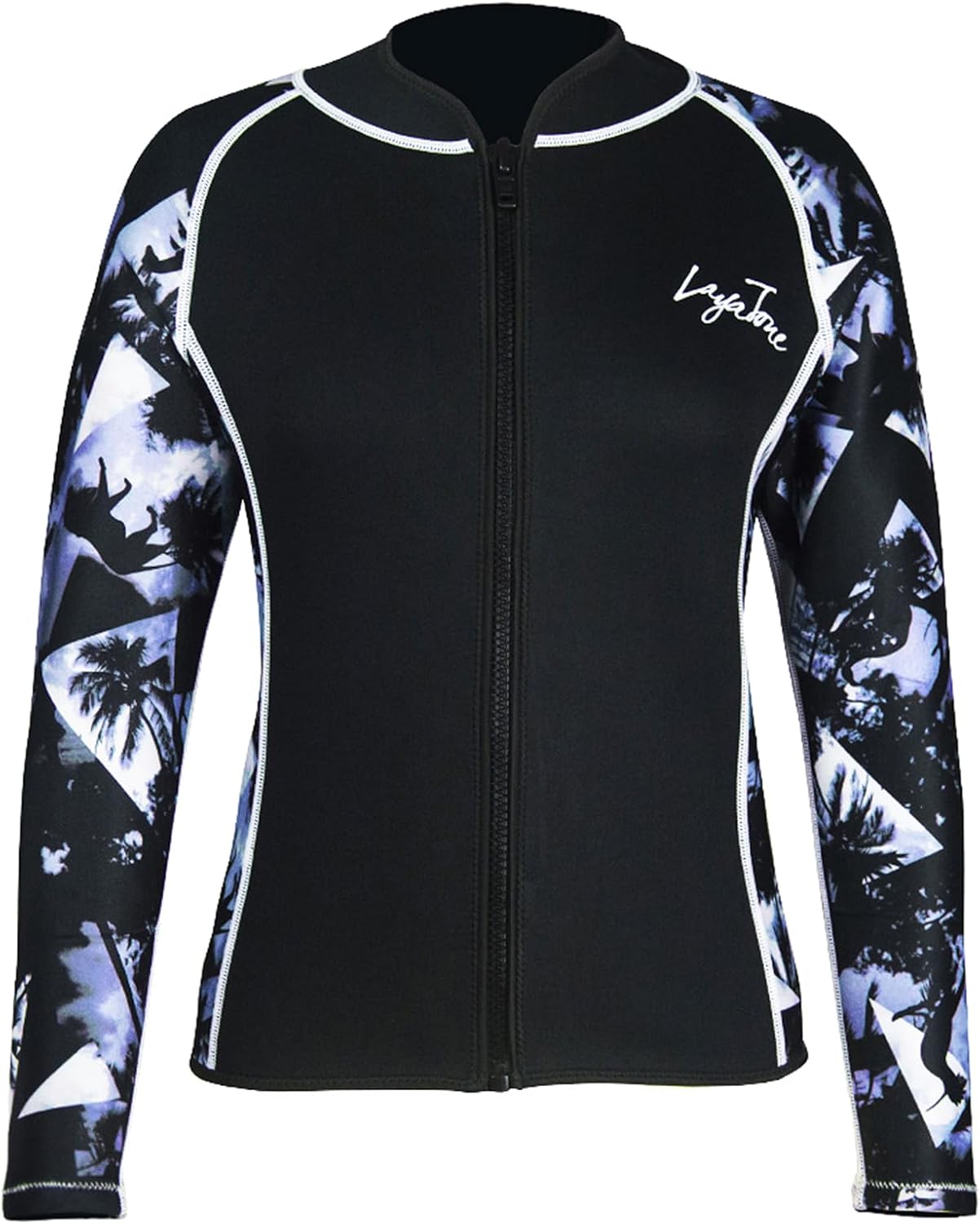 LayaTone Womens Wetsuit Top 3mm Neoprene Jacket for Cold Water