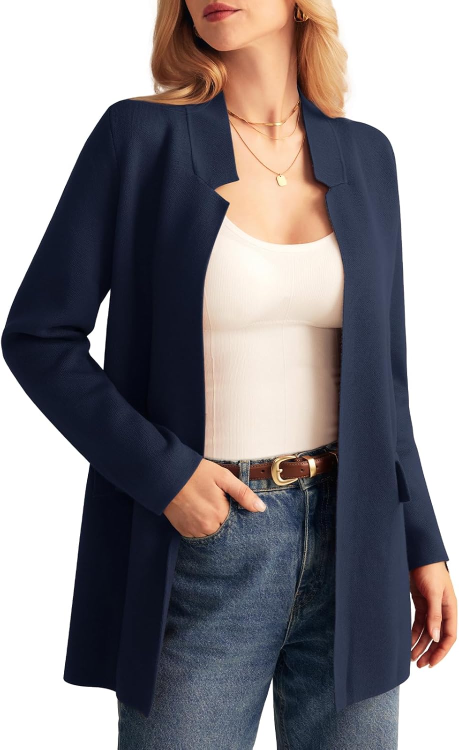 GRACE KARIN Women's Long Sleeve Open Front Knit Cardigan Jacket