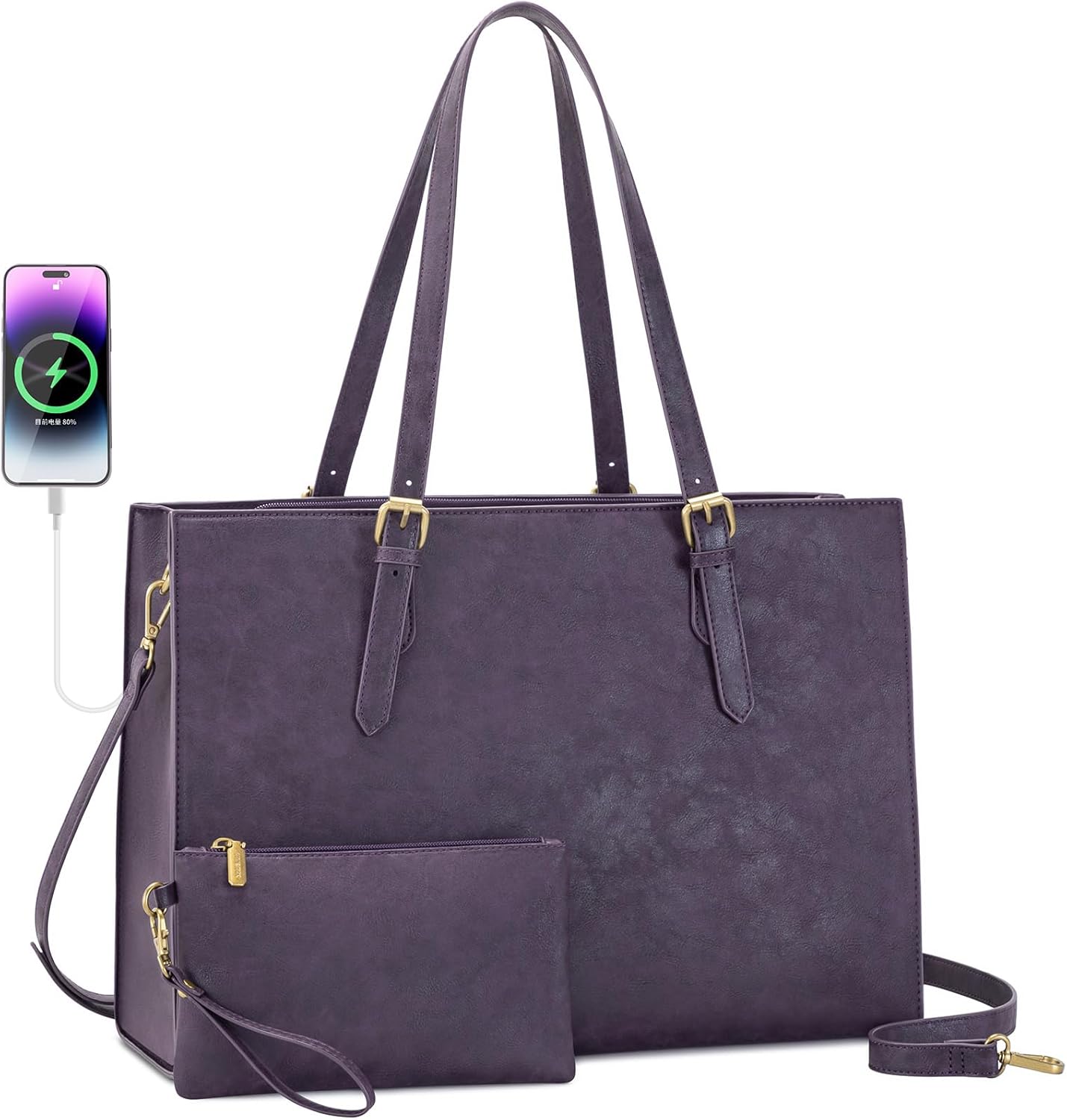 LOVEVOOK Laptop Bag for Women - Stylish 15.6 Inch Briefcase