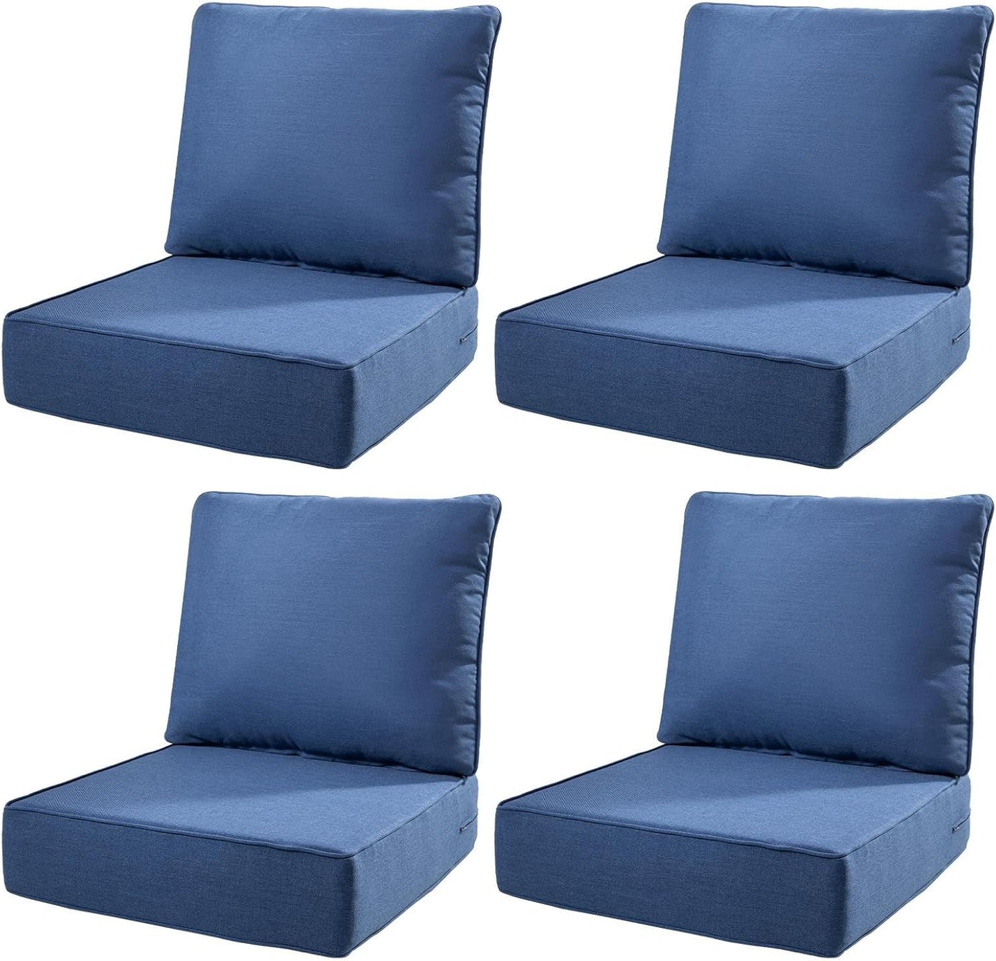 6 Thick Outdoor Cushions for Deep Seat Patio Furniture Upgrade