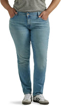 Lee Womens Plus Size Mid Rise Straight Leg Jean - Everyday Comfort