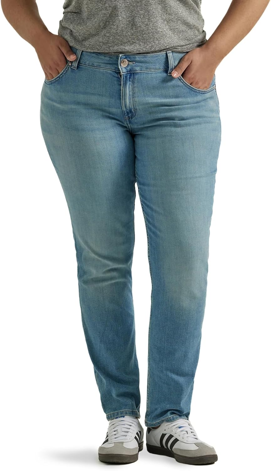 Lee Womens Plus Size Legendary Mid Rise Straight Leg Jean Review