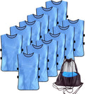 12 Pack Soccer Scrimmage Vests for Adult Youth - Breathable Polyester