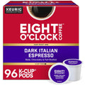 Eight O'Clock Coffee Dark Italian Roast K-Cup Pods, 96 Count - Bold