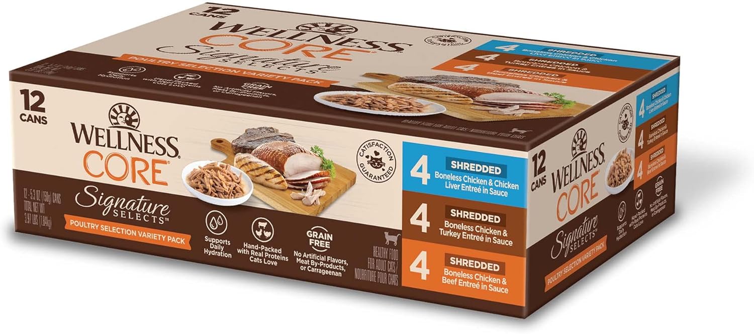 Wellness CORE Signature Selects Shredded Adult Wet Cat Food