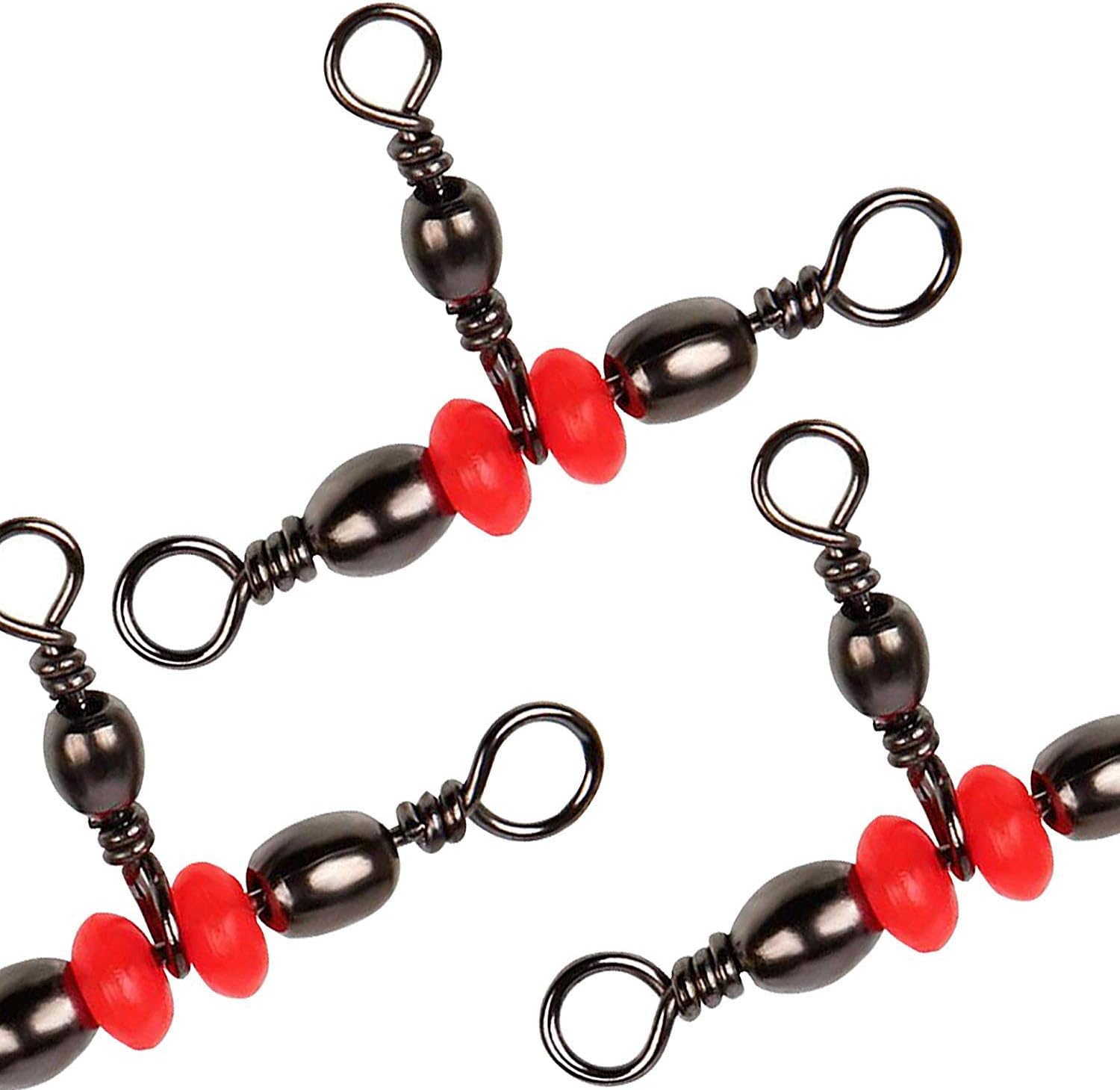 AGOOL 3-Way Swivels, 60pcs Triple T-Shape Barrel Swivels