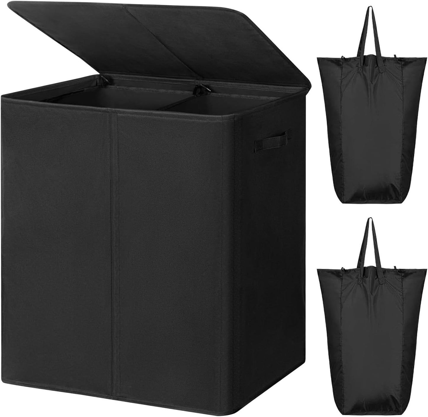 WOWLIVE 180L Double Laundry Hamper with Lid for Easy Sorting