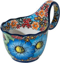 ALMA Handpainted Soup Bowl with Handle 18.6oz - Versatile Ceramic Bowl