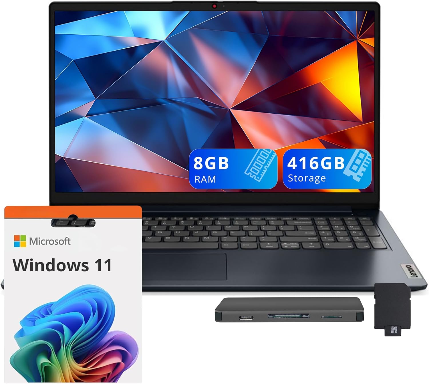 Lenovo IdeaPad 1 15.6 HD Laptop with 8GB RAM and 128GB SSD
