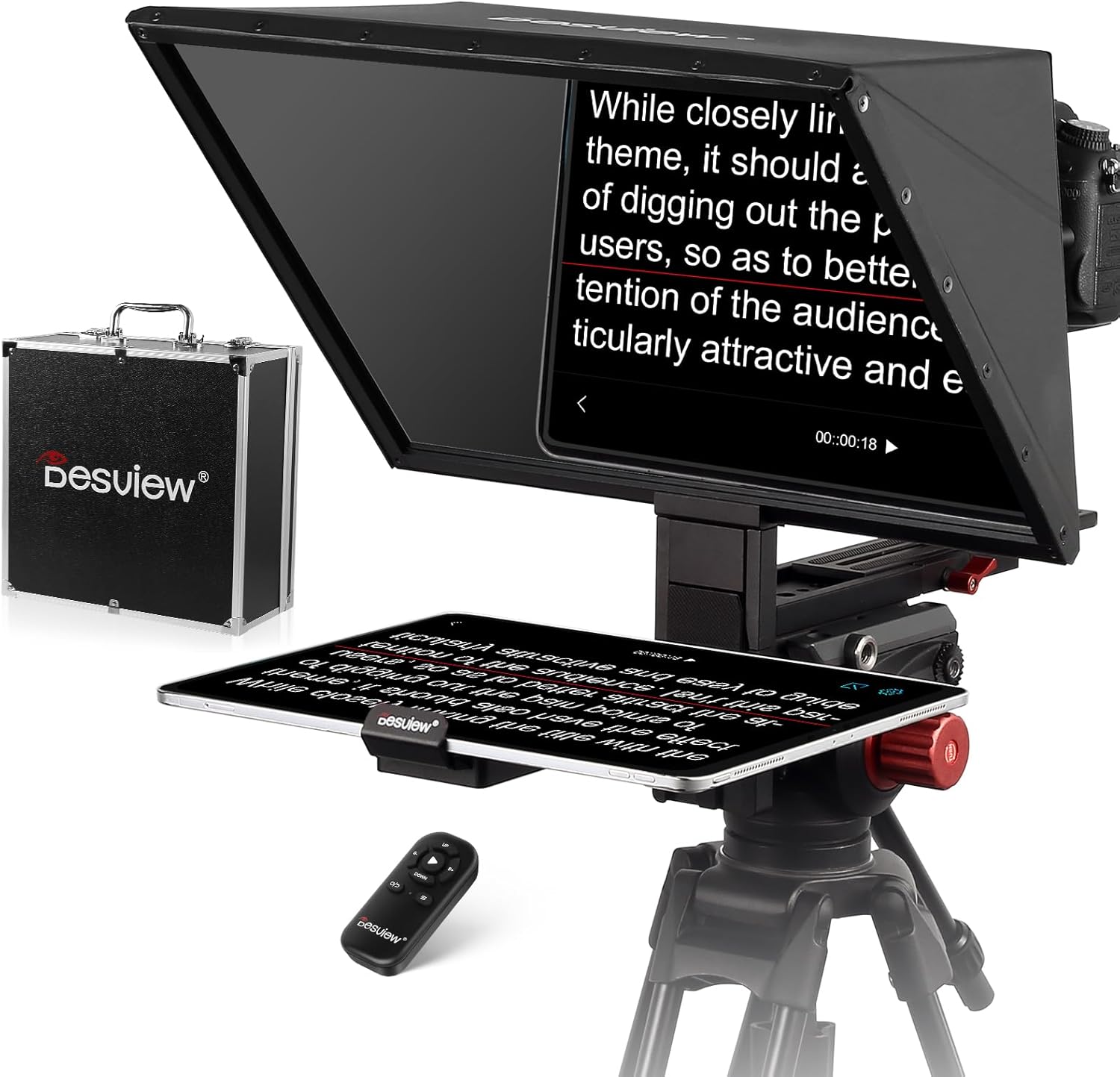 Desview TP170 Teleprompter for iPad and DSLR Video Making