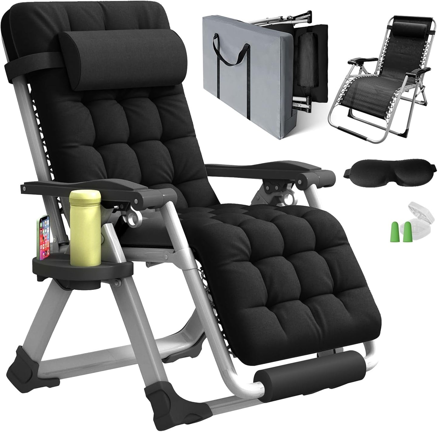 Oversized Zero Gravity Chair with Premium Accessories for Comfort
