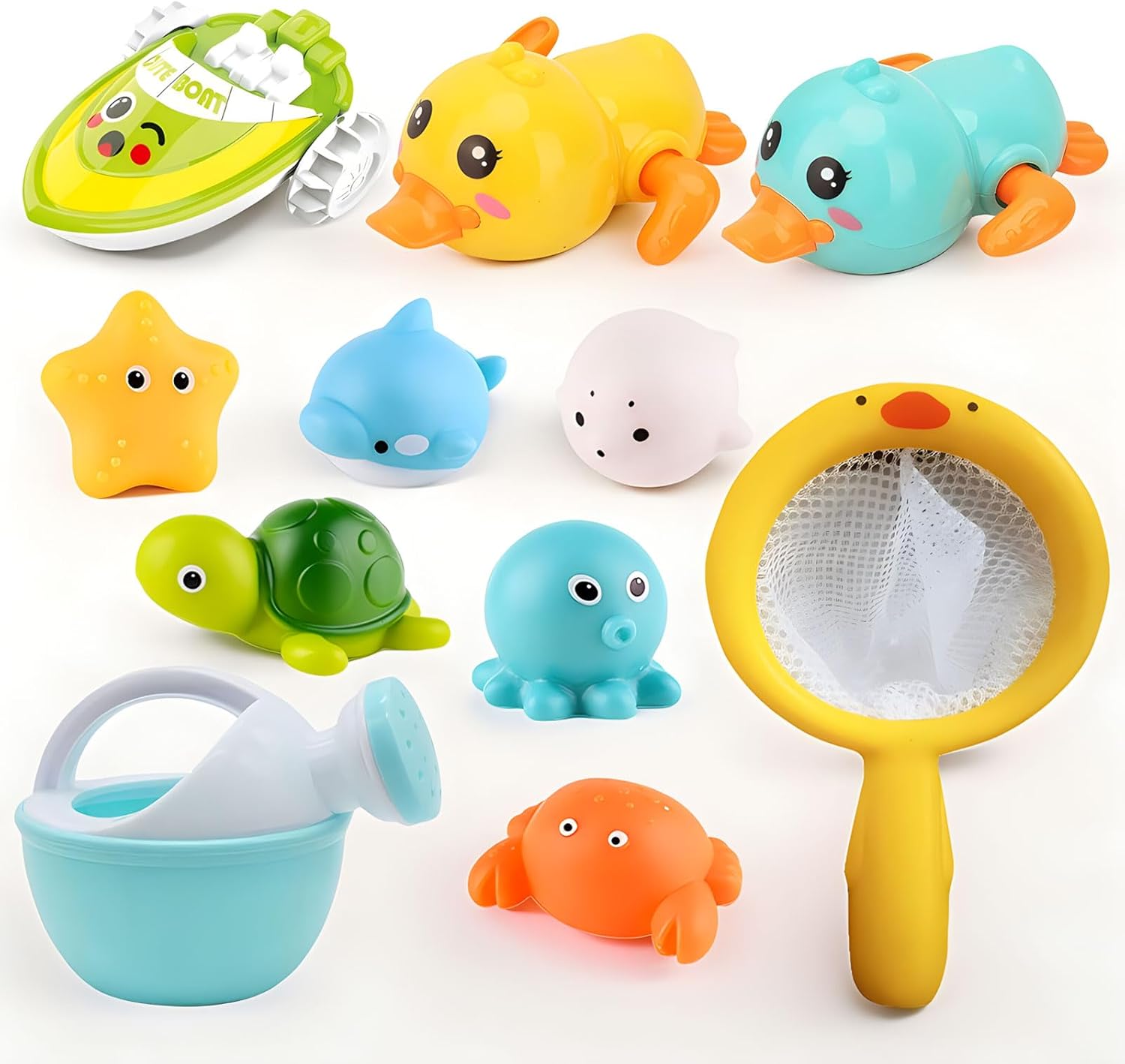 Wind-up Ocean Animal Bath Toys Set for Toddlers