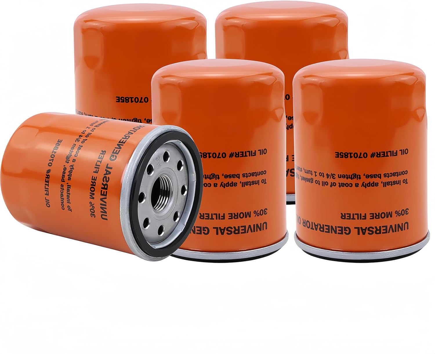 070185ES Oil Filter for Generac Generators - 5 Pack with 30% More