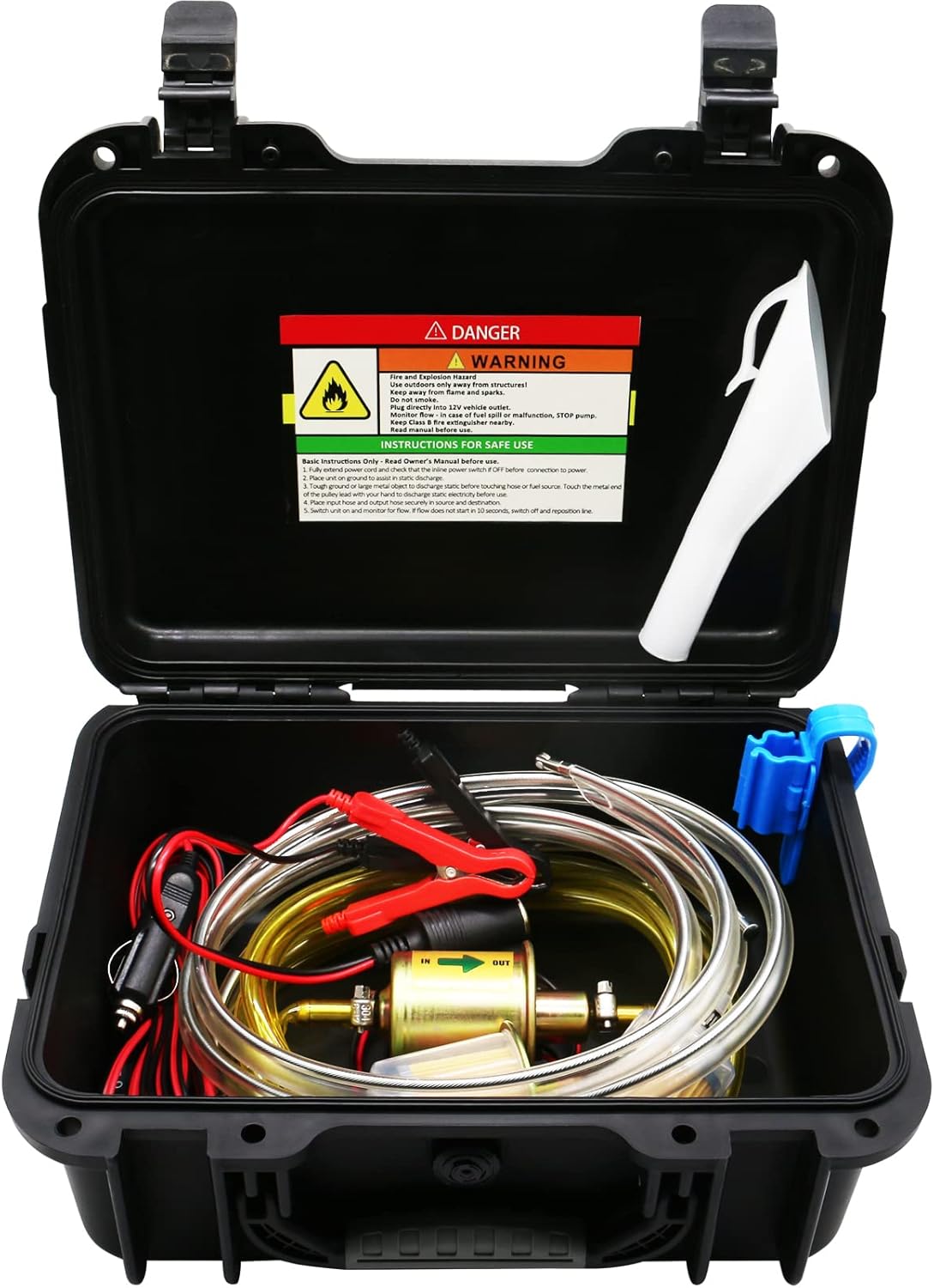 12V Fuel Transfer Pump for Gas and Diesel - 30 Gallons Per Hour
