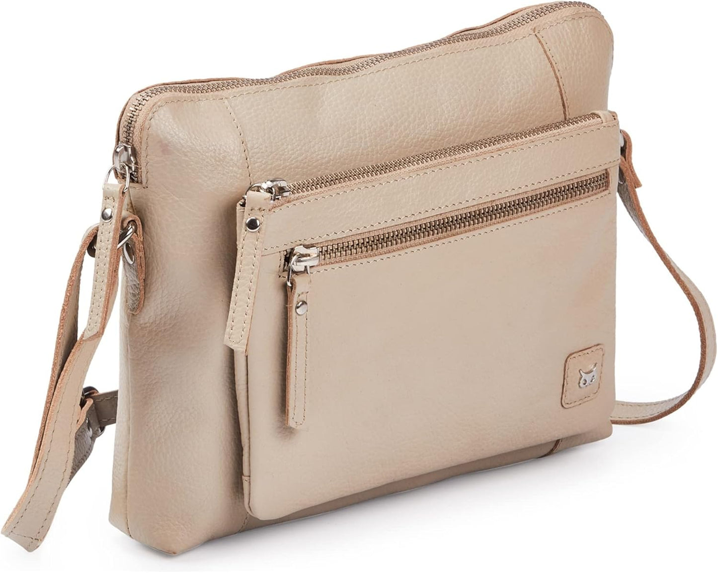 Small Soft Pebbled Real Leather Crossbody Handbag for All Occasions
