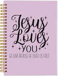 Jesus Loves You Christian Notebook Journal - Purple Spiral 5.5x8.3