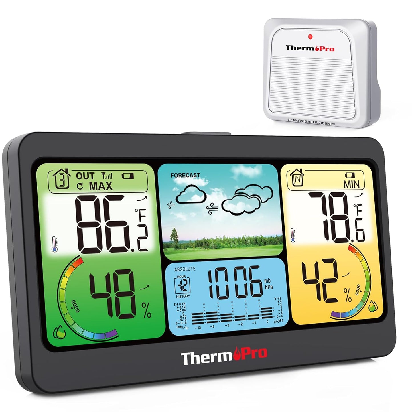 ThermoPro TP280 Wireless Indoor Outdoor Thermometer with Forecast