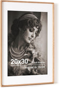 20x30 Poster Frame Oak Wood with HD Tempered Glass - Handcrafted