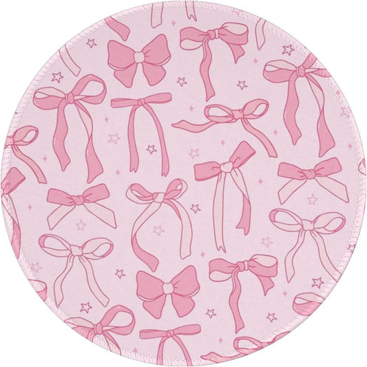 Non-Slip Travel Mouse Pad with Pink Bows - Haukea