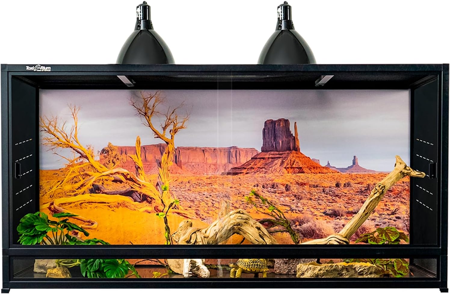 ToxiRium 44x20x20 Reptile Tank for Bearded Dragons and Snakes