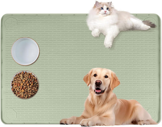 Extra Large Cat Food Mat for Easy Feeding and Clean Up