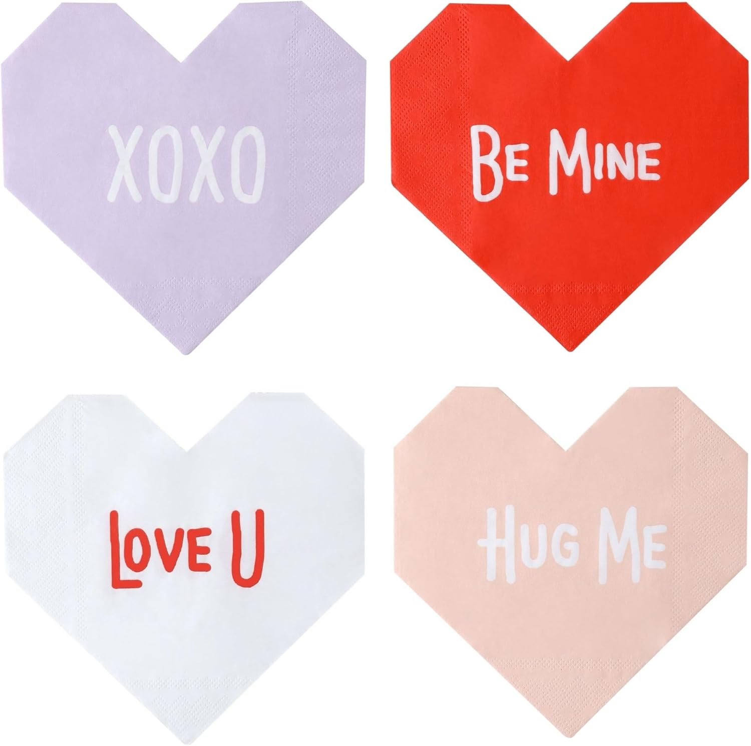 Winoo Heart Napkins - Perfect Valentine's Decor!