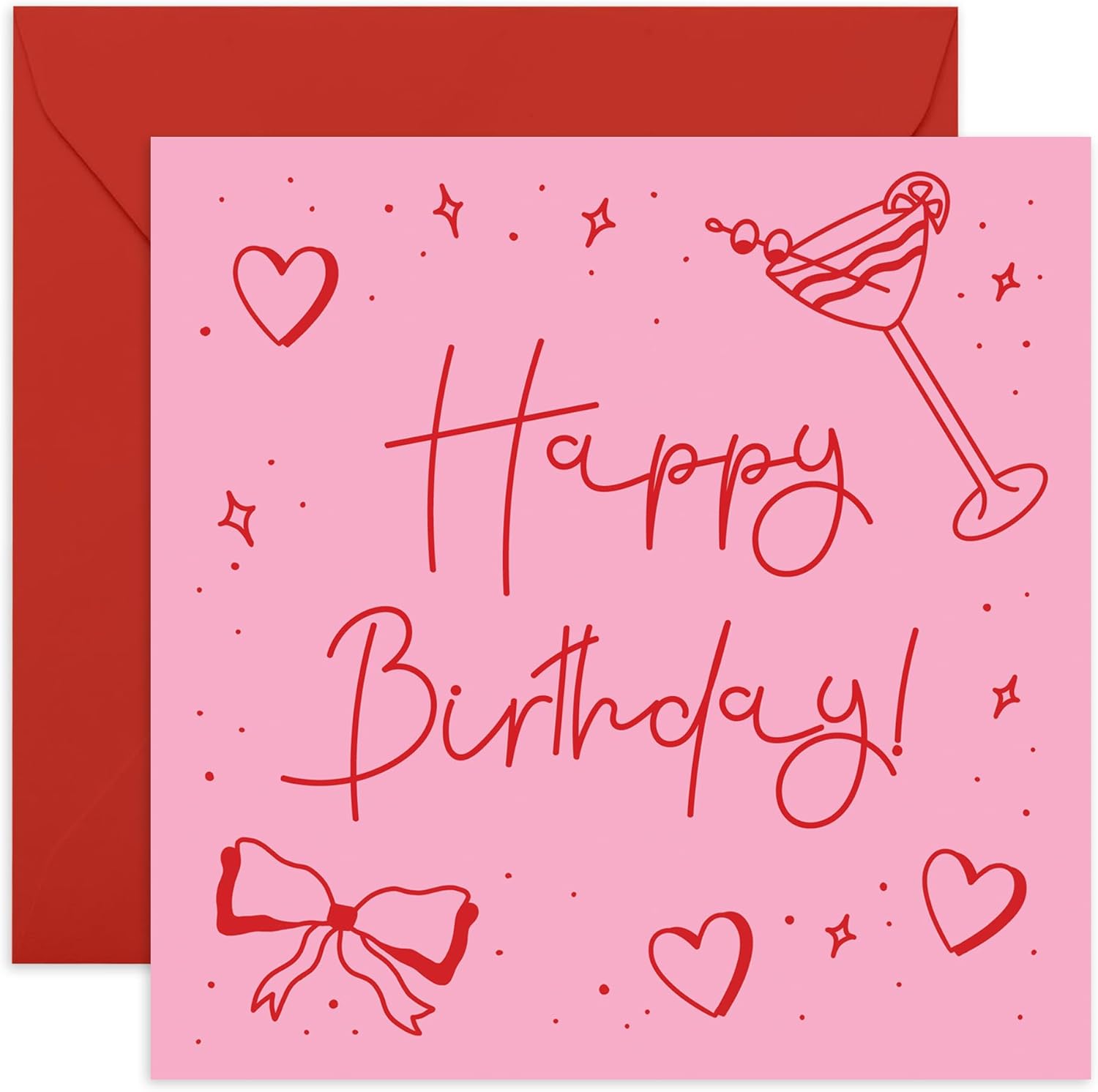 Happy Birthday Card - Fun Cocktail Design - Perfect for Everyone!