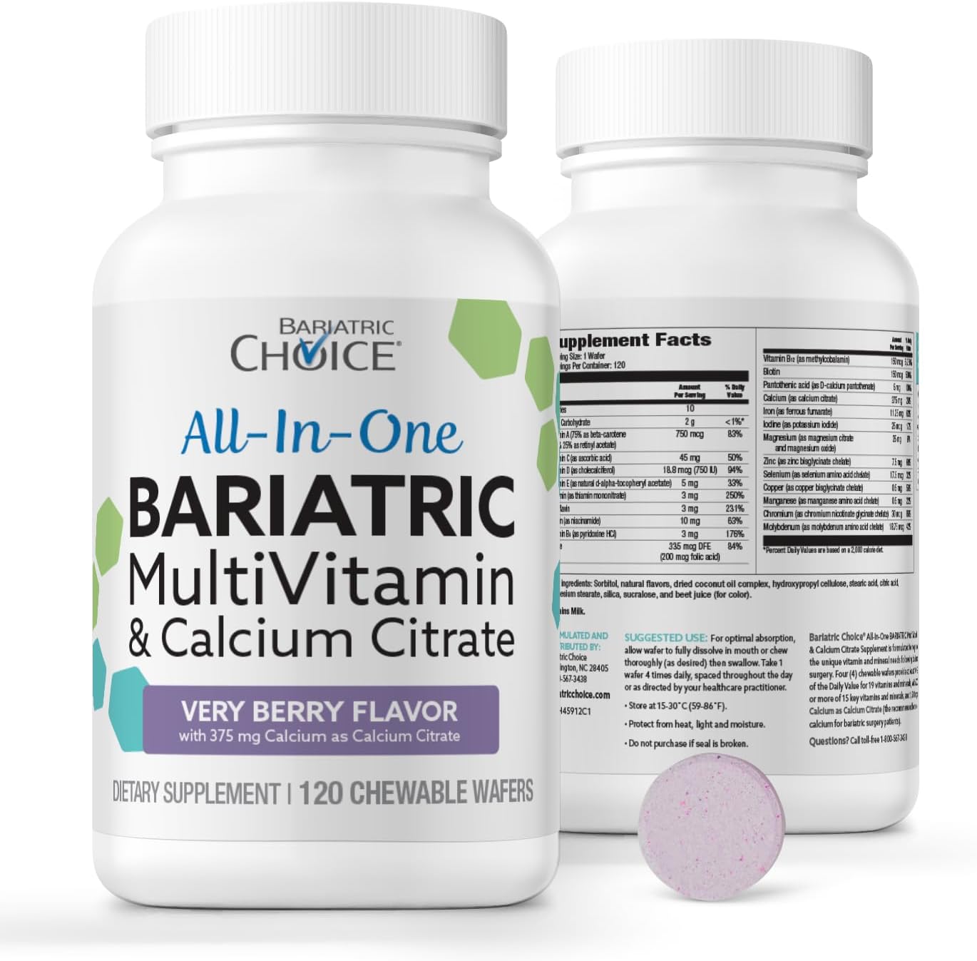 Bariatric Choice All-in-One Chewable MultiVitamin for Wellness