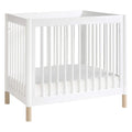 Gelato 4-in-1 Convertible Mini Crib in White and Washed Natural
