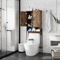 Over The Toilet Storage Cabinet Brown with 2-Door Design