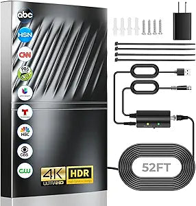 2024 Newest Indoor Smart Digital TV Antenna for Free HD Channels
