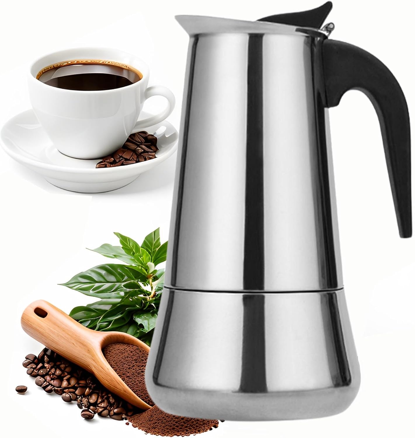 6-Cup Stainless Steel Espresso Maker
