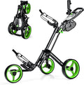 Lightweight 3-Wheel Golf Push Cart with Ultimate Features