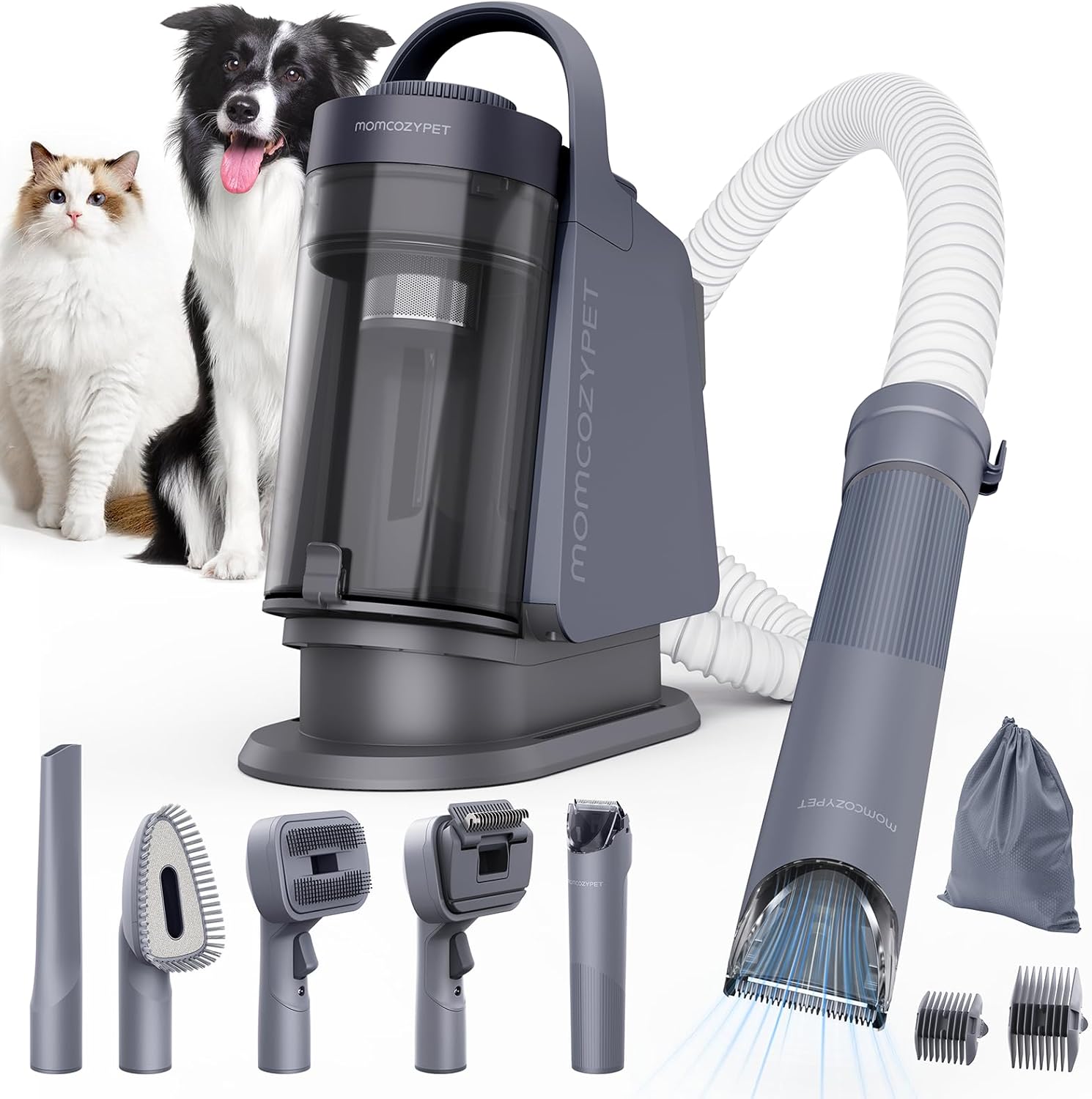 FurEase Dog Grooming Kit with Vacuum and Clippers for Shedding