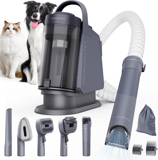 FurEase Dog Grooming Kit with Vacuum and Clippers for Shedding