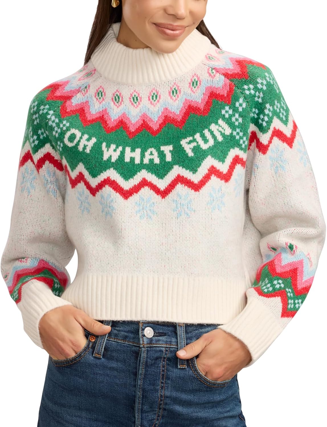 Tipsy Elves Women's Knit Cropped Christmas Sweaters for Fun