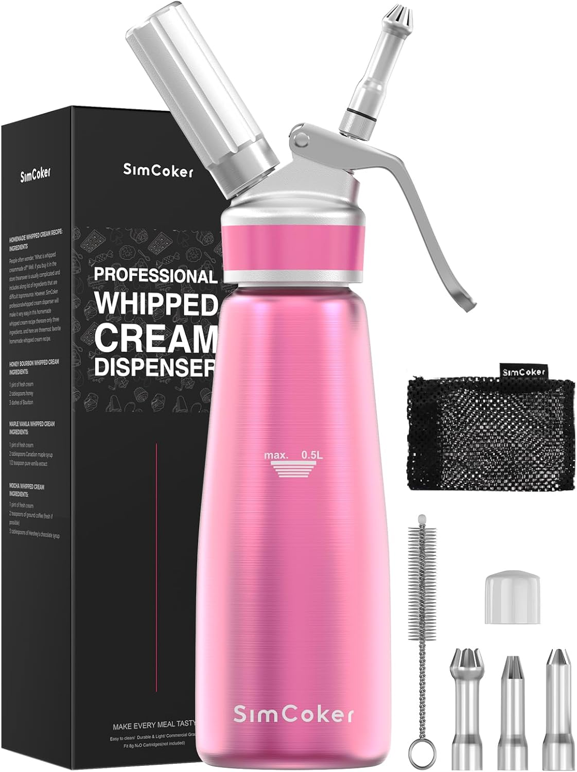 Whipped Cream Dispenser for Homemade Treats and Desserts
