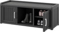 Shoe Storage Cabinet 12-Pair Capacity Black - Waterproof Entryway