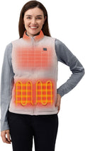 ORORO Upgraded Women's Heated Fleece Vest with Heated Collar Vests