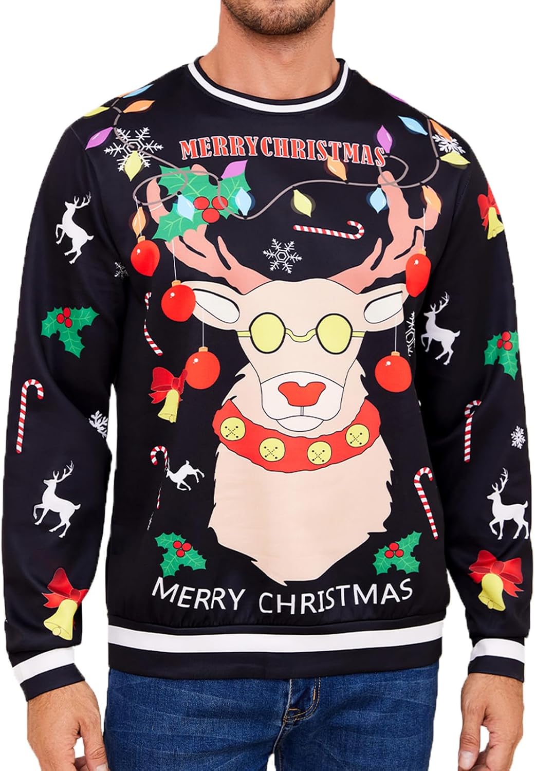 3D Printed Ugly Christmas Sweatshirt - Cozy, Festive Fun!
