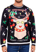 Mens Ugly Christmas Sweatshirts 3D Printed Pullover - Festive Unisex